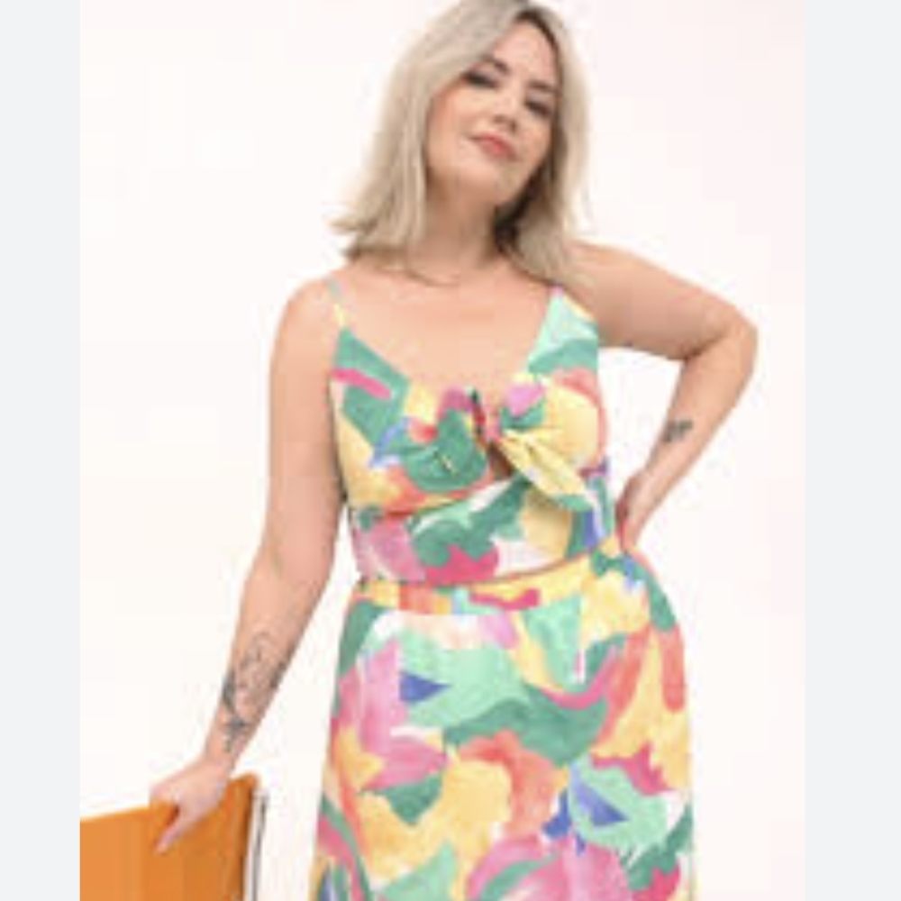 NWT Birds Papaya x Reitmans set
